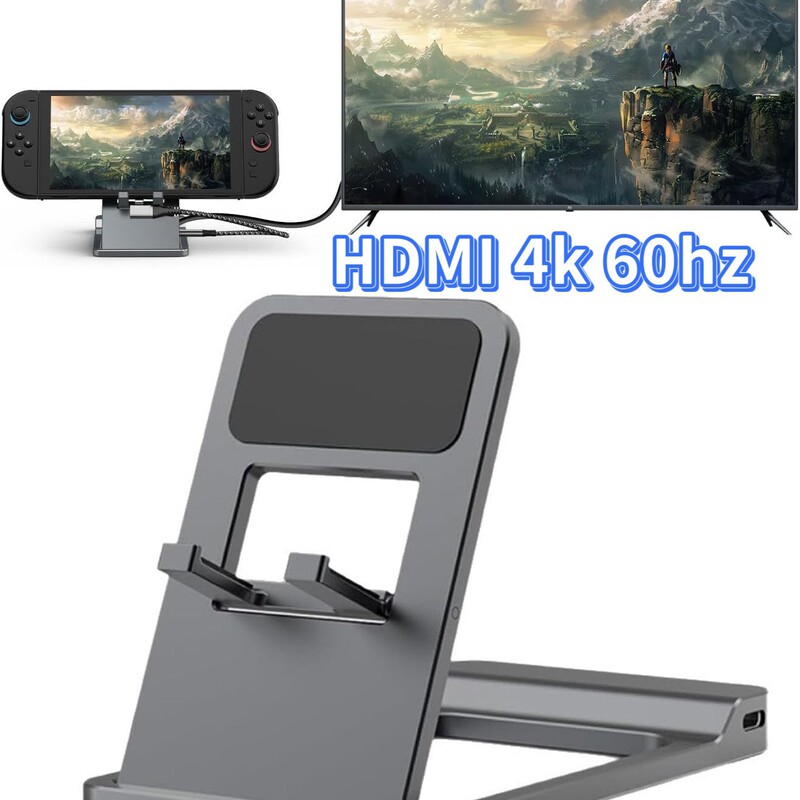 Switch2 Video Converter Portable Dock Aluminum Alloy Stand Screen Projection Converter Ns1Ns2 Expansion Dock