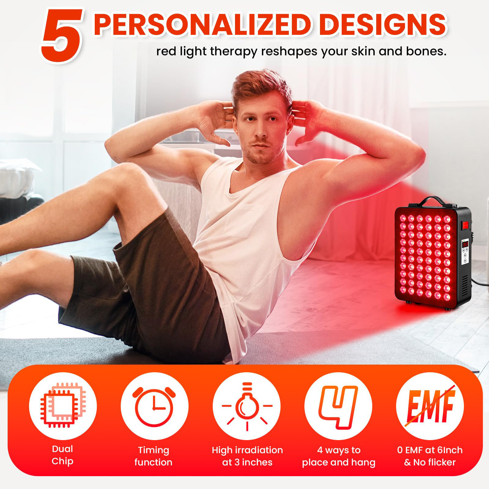 Lámpara de terapia infrarroja 300W lámpara de lámpara de lámpara de chapa de metal de lámpara de asado de luz roja facial instrumento de terapia eléctrica