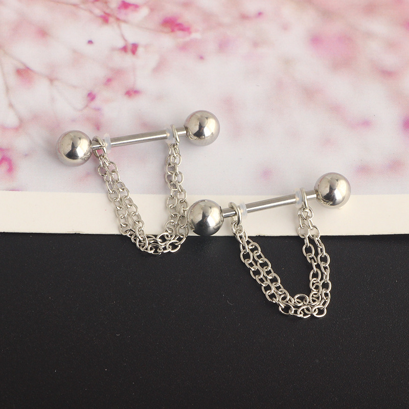 Labret piercing jewelry detail image