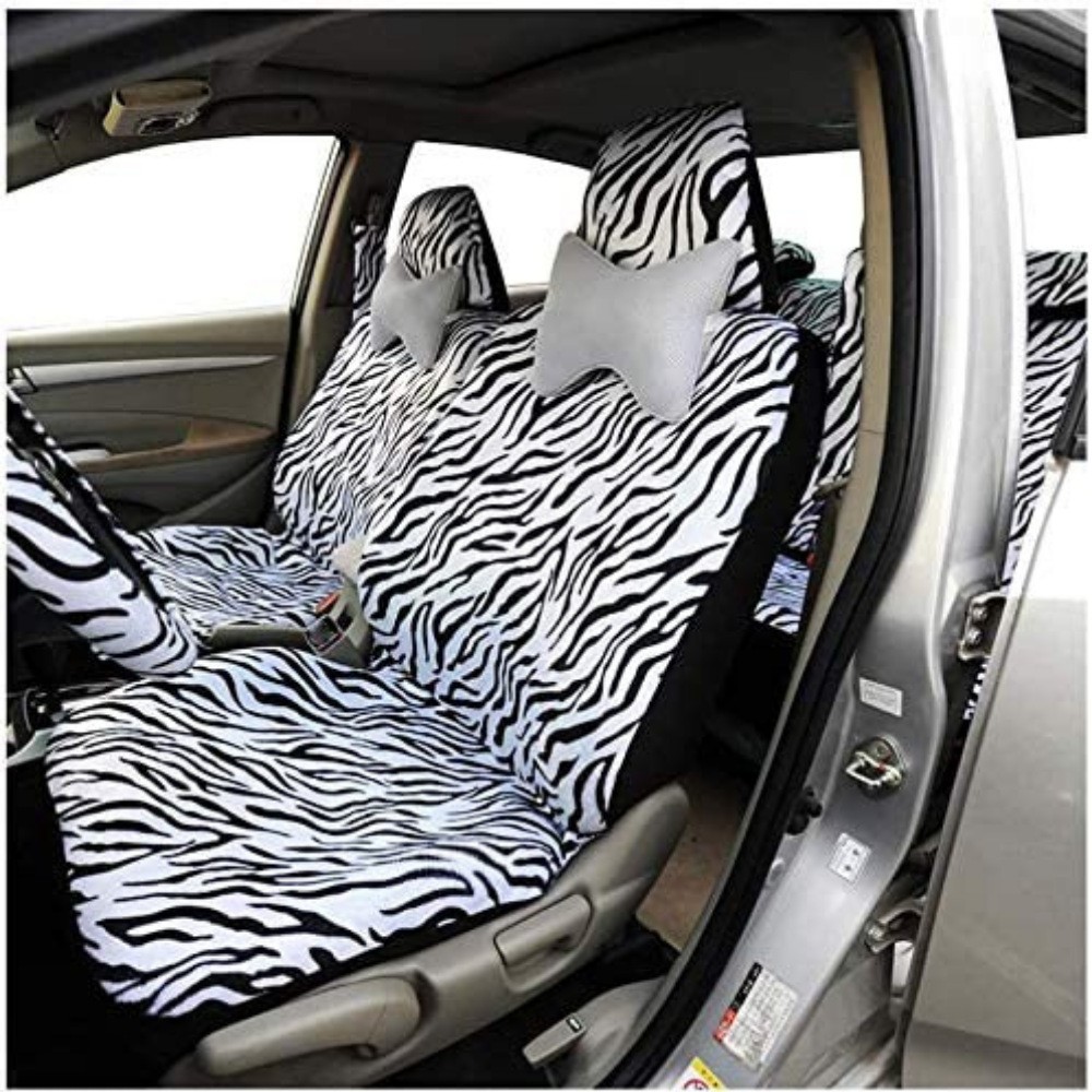 Cubierta de asiento universal del coche engrosada felpa caliente cubierta de la silla cubierta del volante hombro pad Amazon leopardo cubierta de asiento de coche