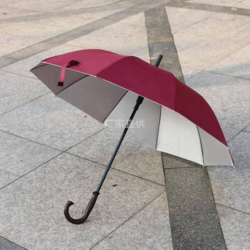 10-bone long handle curved handle silver tape sunny umbrella parasol sun protection gift umbrella wholesale advertising umbrella printed logo