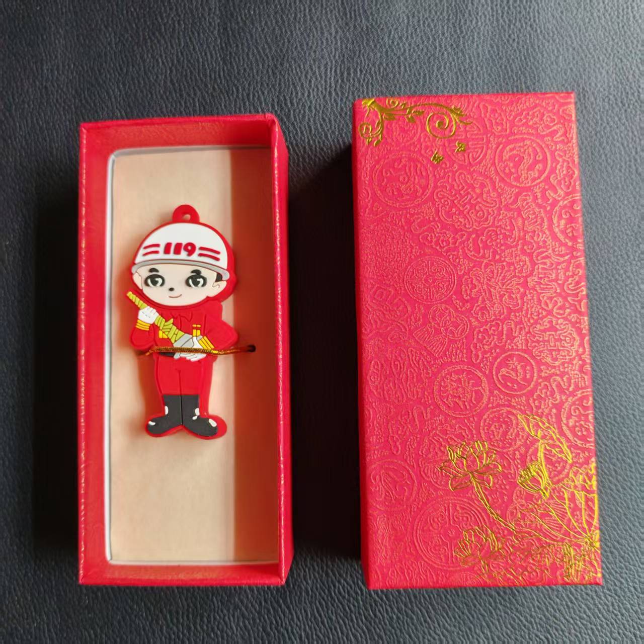 Memoria Flash USB con Diseño de Bomberos de PVC, Portátil, para Almacenamiento de Datos y Regalos