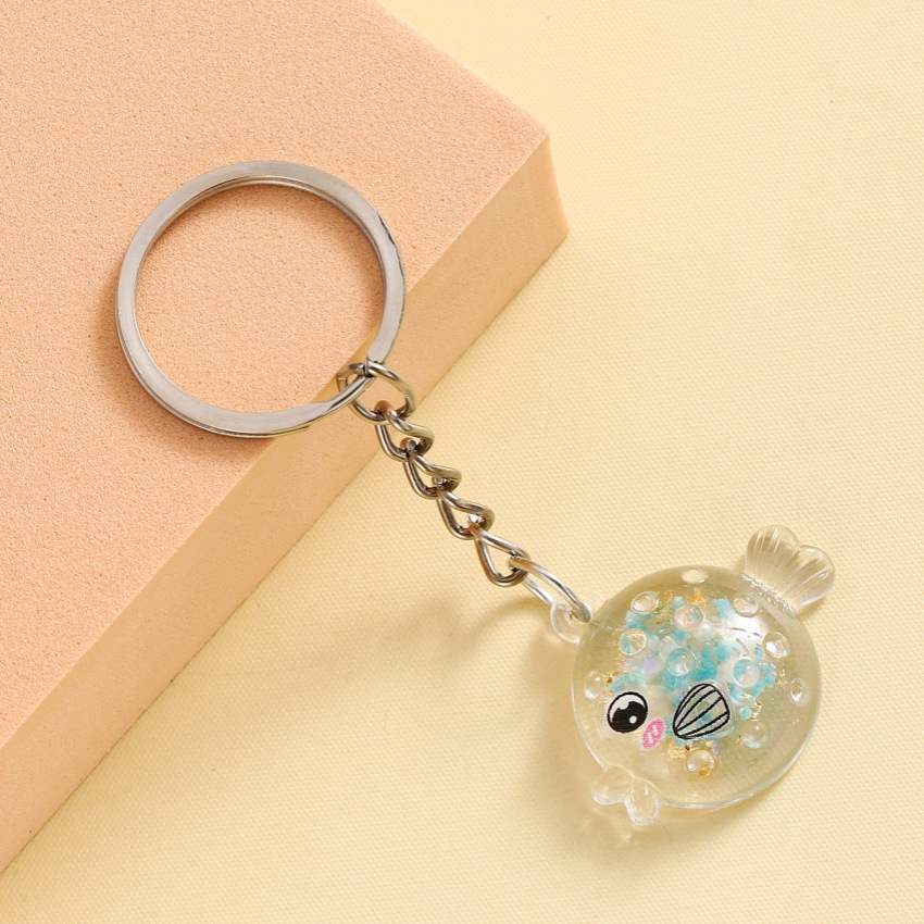 9g Weight Keychain Classification 1 Piece Quantity Daily Occasion Resin Material Fish Pattern Unisex Gender Cute Style 1 Piece Cute Fish Resin Unisex Keychain 18