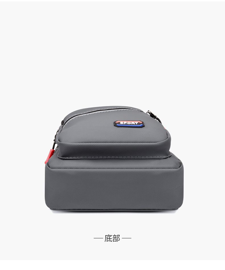 New high-quality waterproof nylon chest bag for men, simple and fashionable chest bag, large-capacity multi-layer crossbody bag, factory direct sales undefined
