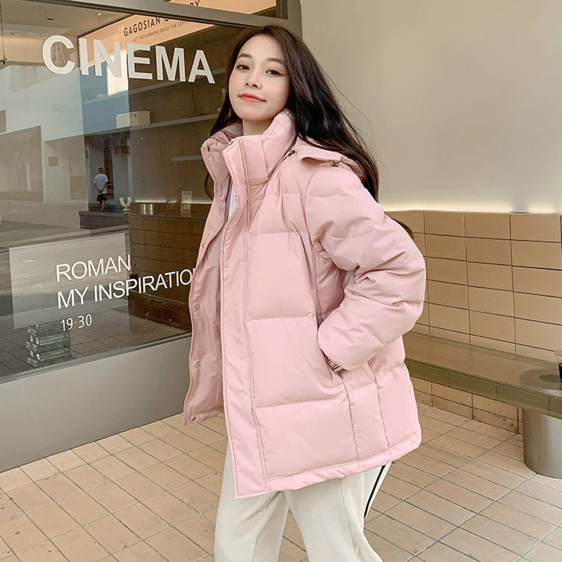 Внешняя торговля oversize хлебная одежда пуховая хлопчатобумажная одежда женский 2024 новый зимний пальто утолщение хлопчатобумажная куртка прилив