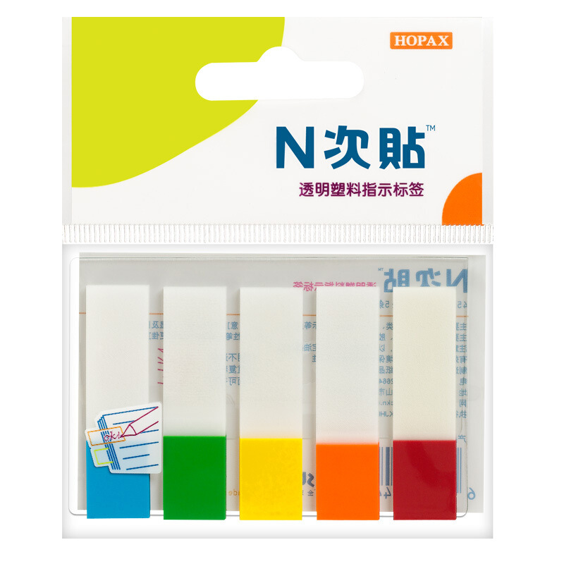 N pegatinas de plástico flecha transparente etiqueta pequeña fluorescente se puede volver a colocar índice de clasificación de plástico post-it pegatinas de Pepsi