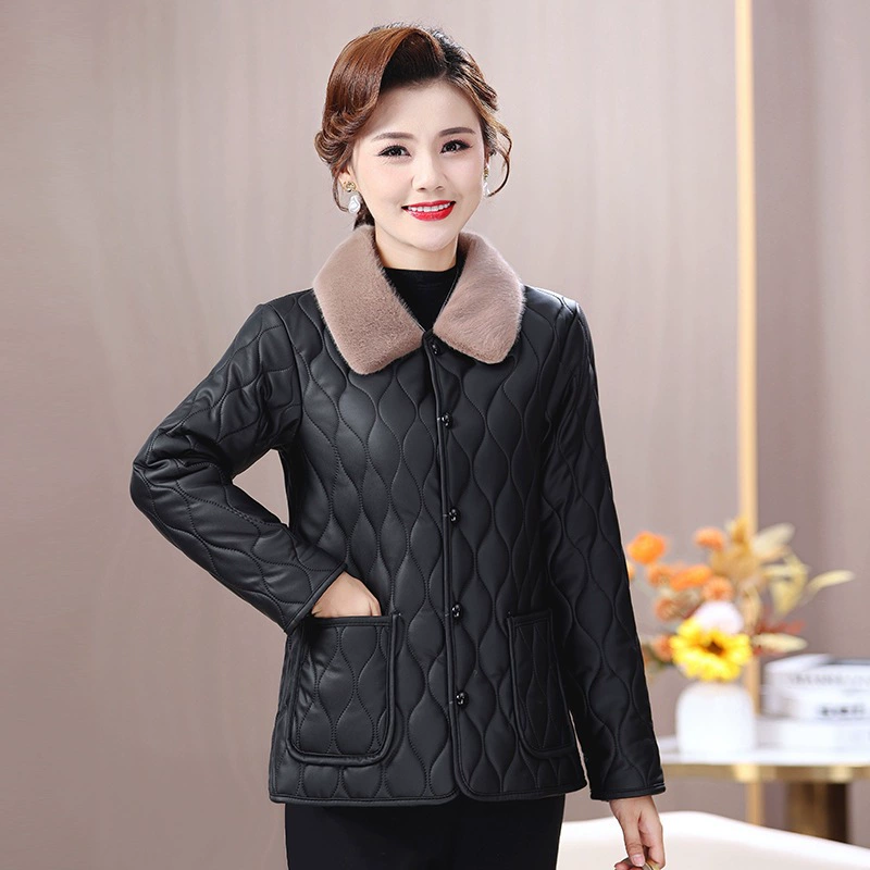 Warm jacket, for middle age, western style, loose fit