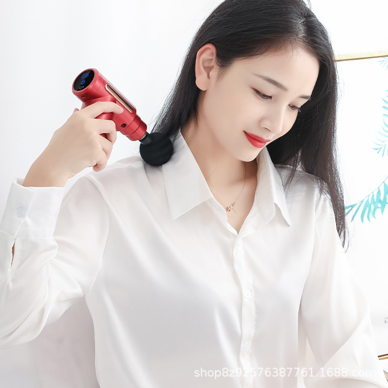 跨境迷你筋膜枪充电便携按摩仪肌肉放松震动枪按摩健身器材颈膜抢|undefined