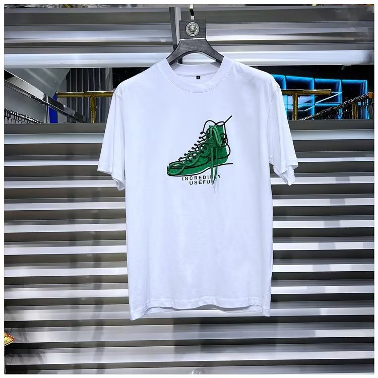 T-shirt court à manches mi-longues pour homme, vêtement d'été polyvalent, marque tendance, ample, américain, High Street_voghion.com