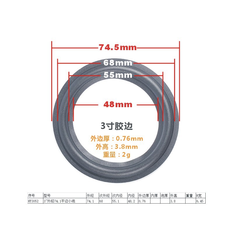 3 inches
