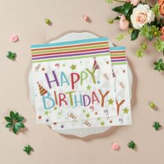 HappyBirthday 誕生日パーティー ティッシュ ベーキング 洋食レストラン ホテル 誕生日装飾 カラー プリント ティッシュ