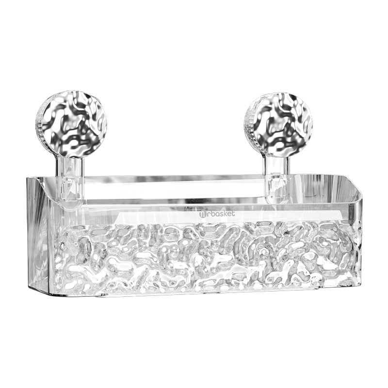 Cuarto de baño ventosa rack de almacenamiento rack de baño sin golpes inodoro lavabo cesta colgante cocina caja de almacenamiento montada en la pared