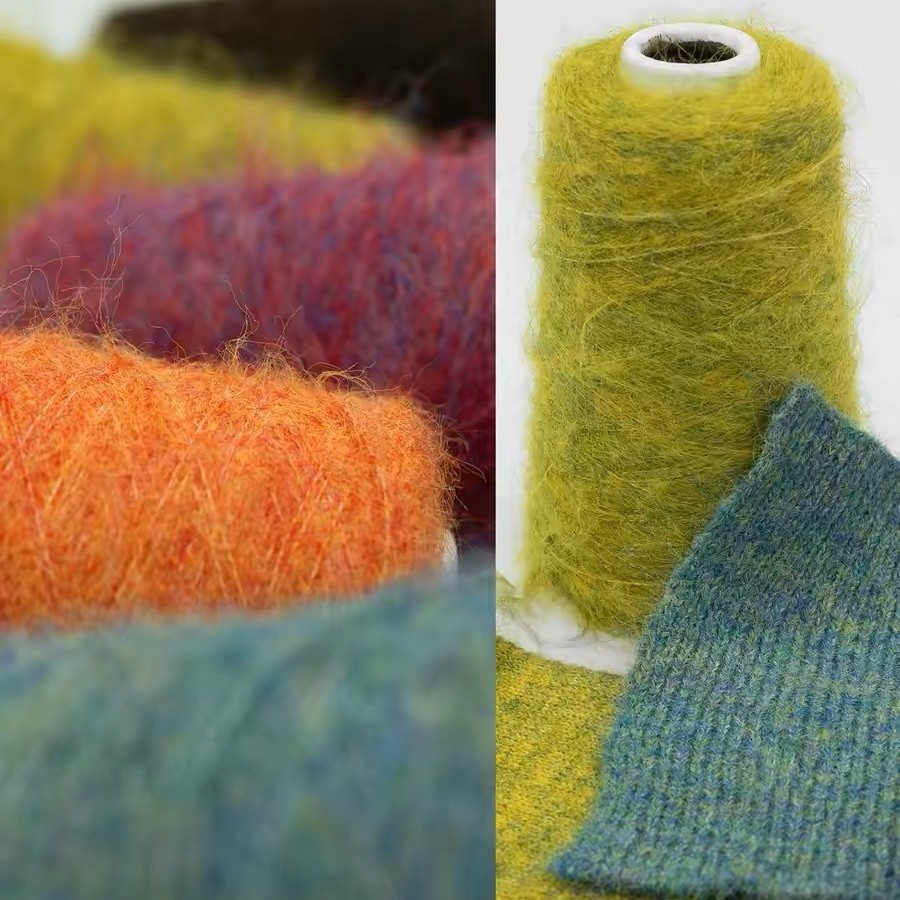 仿羊驼弹力长毛纱线1股4.2支编织针织梭织手织机织毛衣DIY花式线