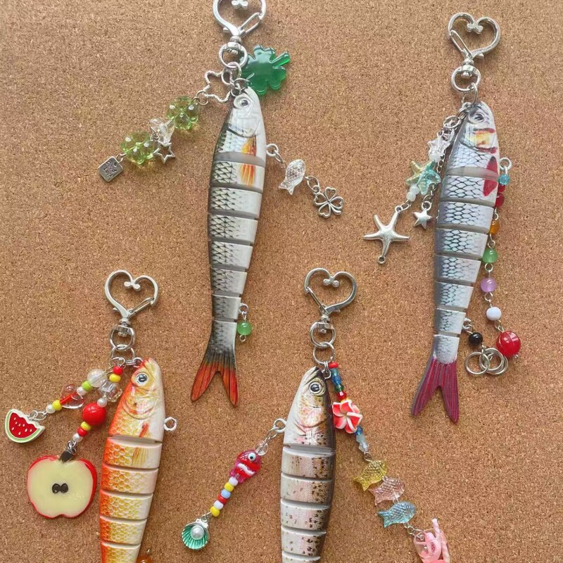 Fish Keychain Fish Bait Keychain Small Fish Keychain Creative Small Fish Pendant Backpack Pendant Fish Keychain Fish Bait Keychain Small Fish Keychain Creative Small Fish Pendant Backpack Pendant