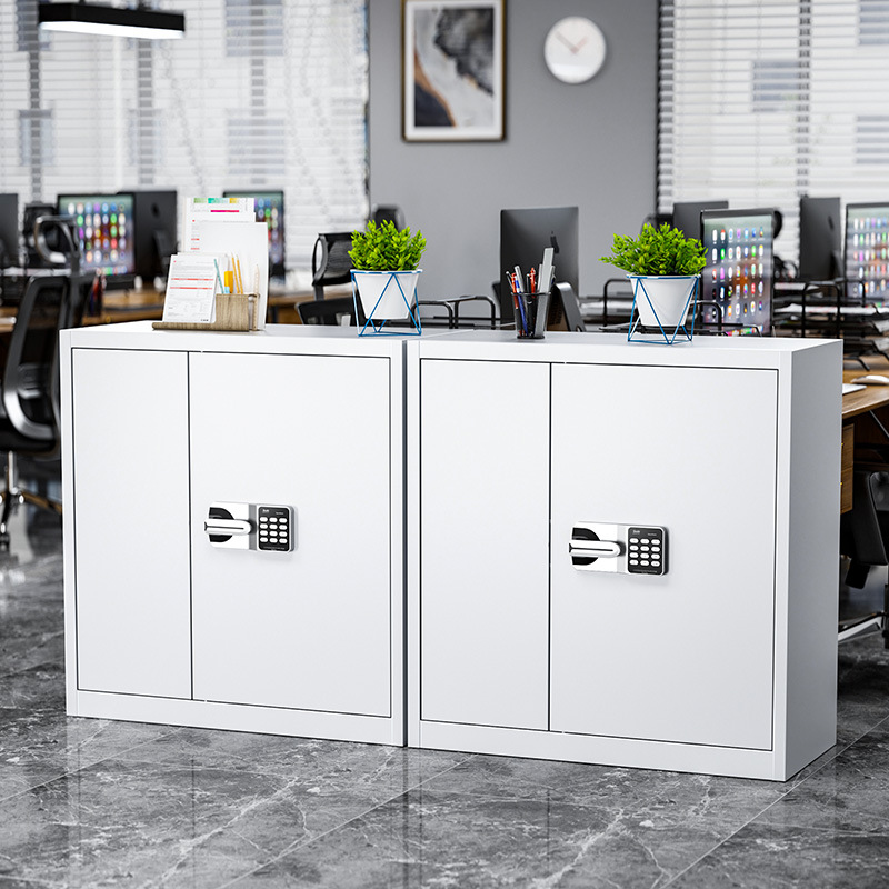 Gabinete DE SEGURIDAD DE OFICINA de acero blanco armario seguro cerradura de contraseña de seguridad nacional Información Electrónica Archivo de Huellas Dactilares