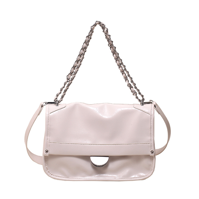 2023 Nieuwe Oil Wax Leather Koreaanse Serie INS Kettinghouder Extra Grote Capaciteit Schouder Crossbody Tas Mode_voghion.com