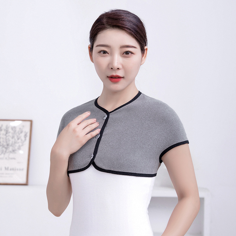 Warm and comfortable men's and women's shoulder warmer for air-conditioned rooms, with a small vest made of velvet fabric 