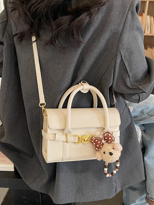Alta textura de hardware decoración bolso de mano mujer 2026 nuevo popular litchi pattern casual versátil mochila