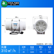 管道风机厨房抽烟150强力排风换气扇家用卫生间排气6寸8寸抽风机