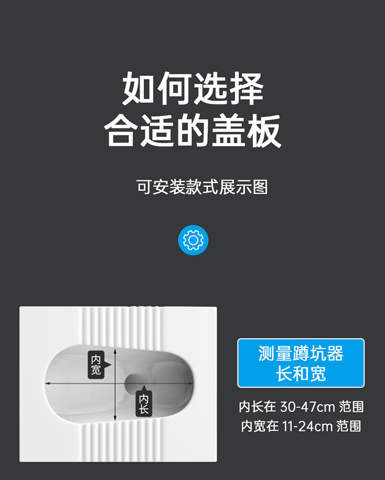 New type of squat toilet, toilet pit, anti-odor cover, anti-loss, anti-rat, toilet bowl, squat toilet cover plate, universal type, wholesale one piece undefined