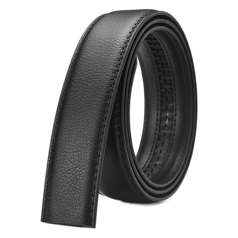 Cinturón de cuero cinturón de cuero de los hombres sin tomar la delantera hebilla automática cinturón de los hombres de piel de vaca jóvenes sin diadema jóvenes de moda sin hebilla
