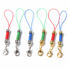 DIY jewelry accessories phone strap with lobster claw clasp craft cord, colorful double-ring corn fastener, colorful
