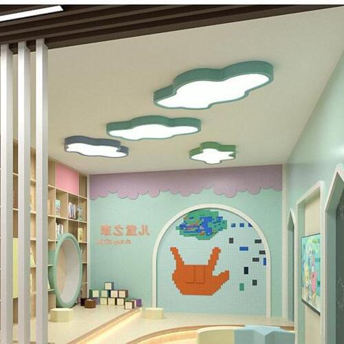 led cloud stars moon ceiling lamp early childhood education institution foyer one meter headlight kindergarten classroom aisle chandelier