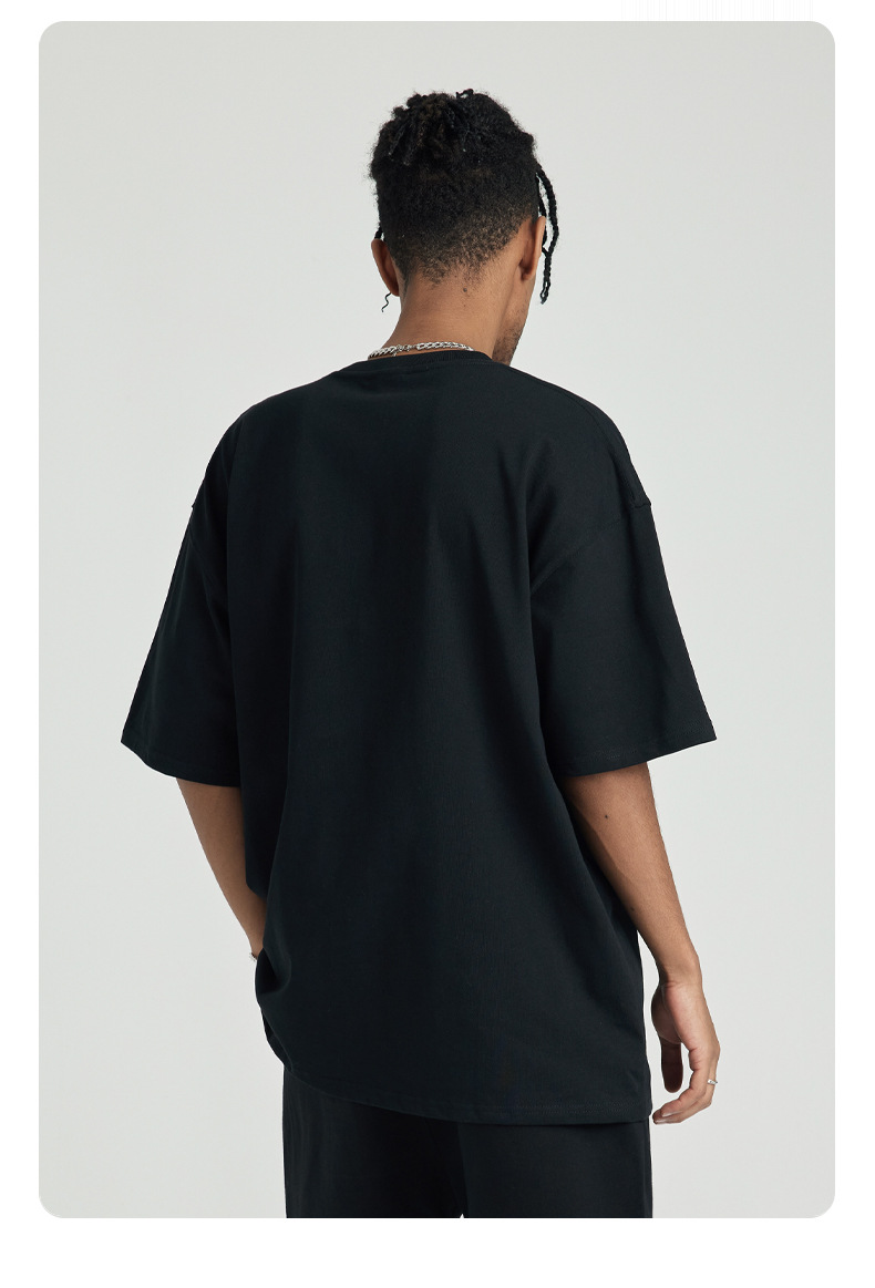 287g Weight Short Sleeve Sleeve Length Pullovers Placket Type Drop Sleeve Sleeve Type Cotton Fabric Type Long Top Length T-shirt Tops Type Daily Occasion Round Neck Neckline Breathable Function Loose Fit Type Solid Color Pattern Summer Season Men's Gender Casual Style Wholesale Men's Casual Solid Color Short Sleeve Men's Tops 12