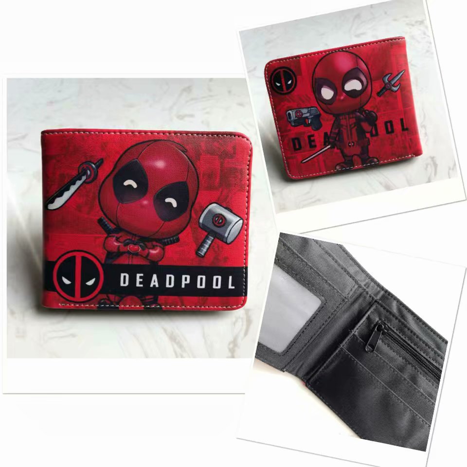 Deadpool deadpool cartera corta Marvel Avengers superhéroe pu cambio cartera