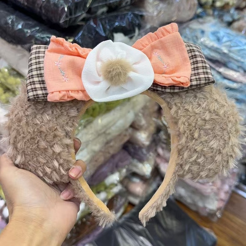 遊園地の女の子のかわいいぬいぐるみパンダフィーベア耳カチューシャ女性の写真ヘアピン洗顔カチューシャヘアアクセサリー|undefined