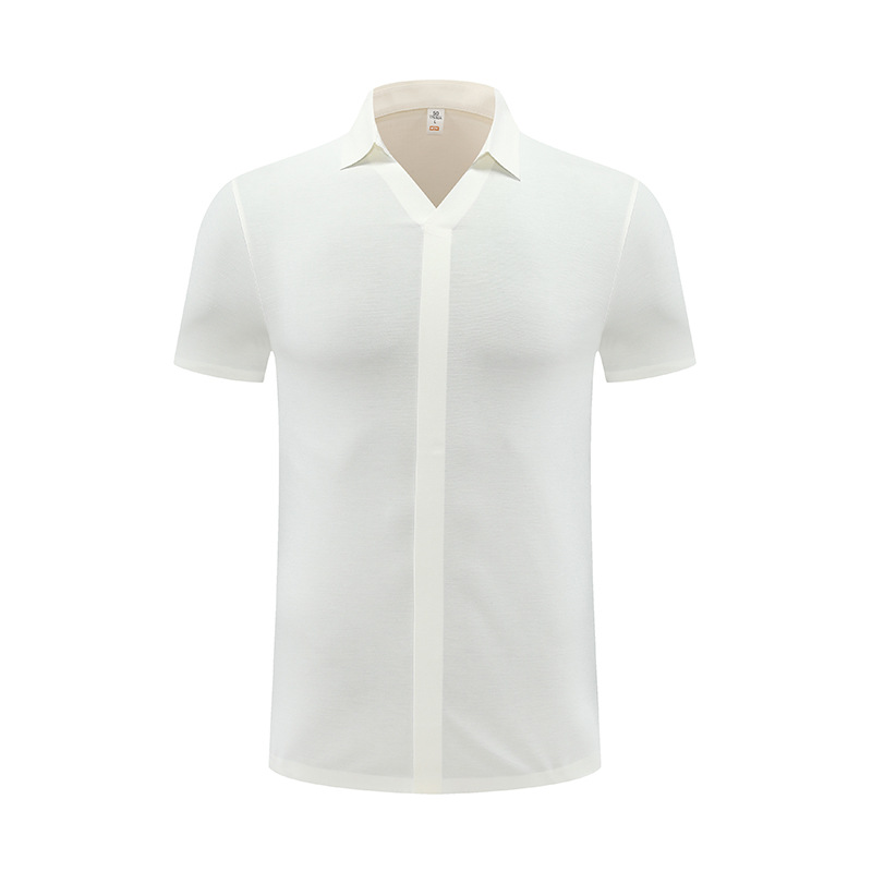 Lujo ligero gaviota cuello V 7A antibacteriano frío hombre con camiseta de cuello polo polo ropa de trabajo personalizada