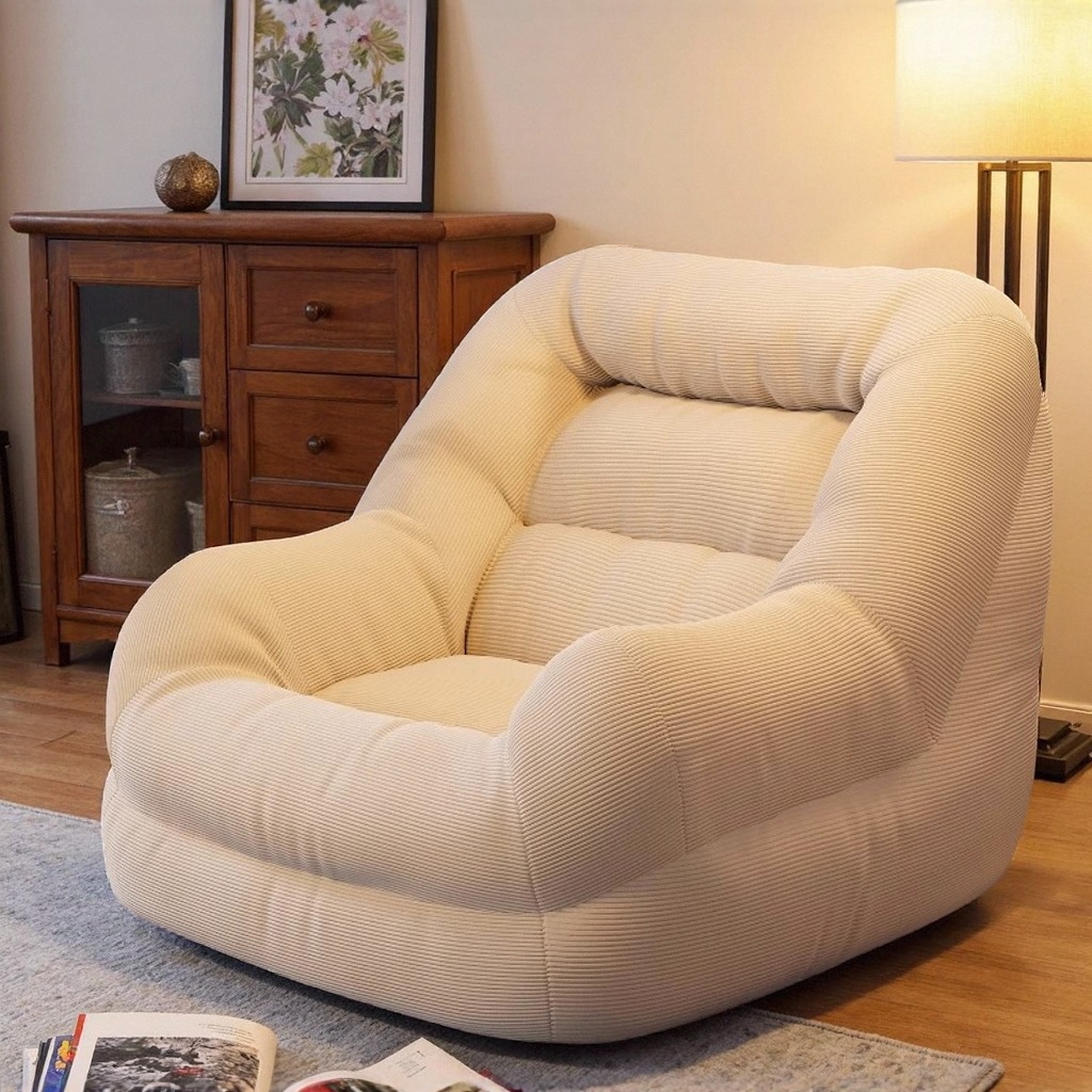 Lazy Sofa Chair for Bedroom, Balcony, Single Small Sofa, Tatami Seat, Reclining and Sleeping, Living Room Leisure Chair