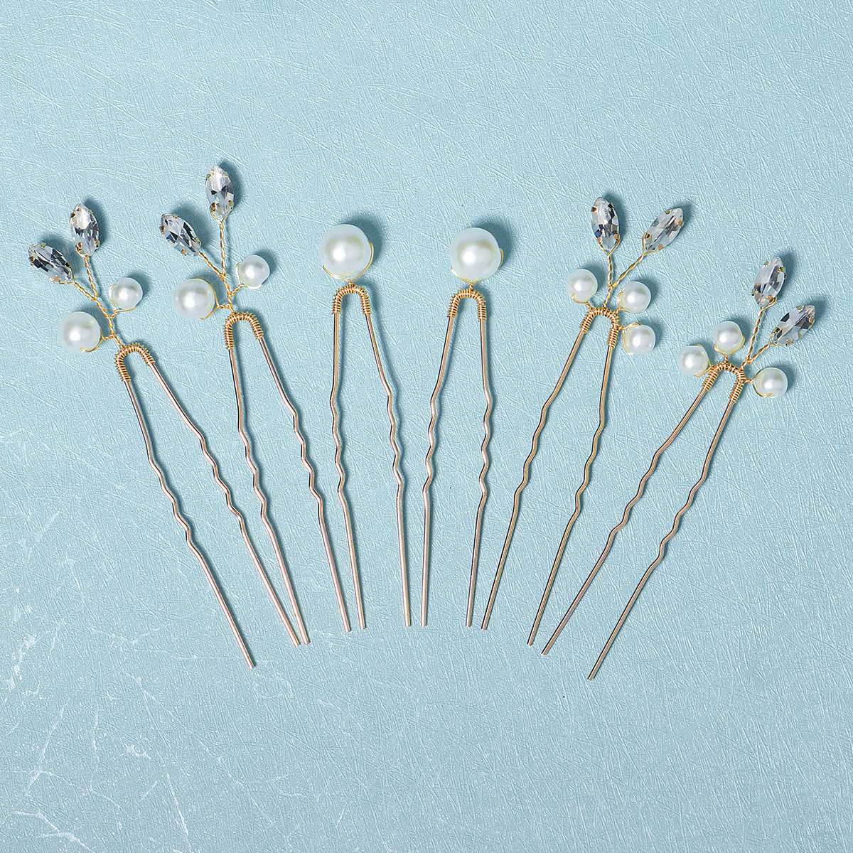 Accesorios de la boda al por mayor europeo y americano simple nueva horquilla nupcial perla rhinestone Pasadores boda Vestido Accesorios