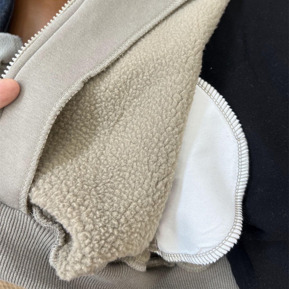 Korean children's clothing, winter boys and girls, plush baseball jacket, thick letter zippered sweater, hoodie jacket_voghion.com