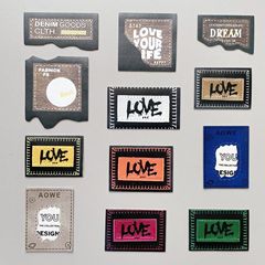 Fashion DIY Handmade Eco-friendly Silk-Screened Fabric Labels for Clothing, Bags, Hats, Outerwear, Pants, and Caps - Handprinted