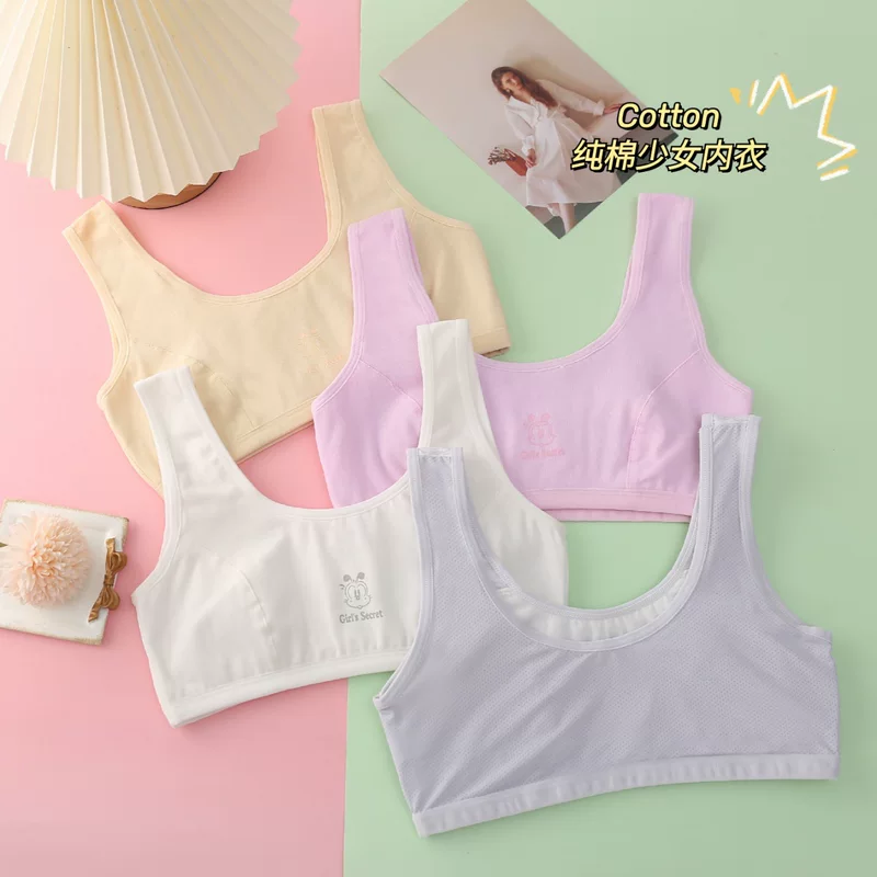 Shockproof underwear, breathable bra top for elementary school students