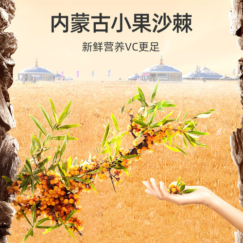 Qiqili Xiangmo Xiaoji 300ml x 10 Bags Packaging Seabuckthorn Pulp Gift Box Pack Ready-to-Eat Seabuckthorn Juice Seabuckthorn Beverage