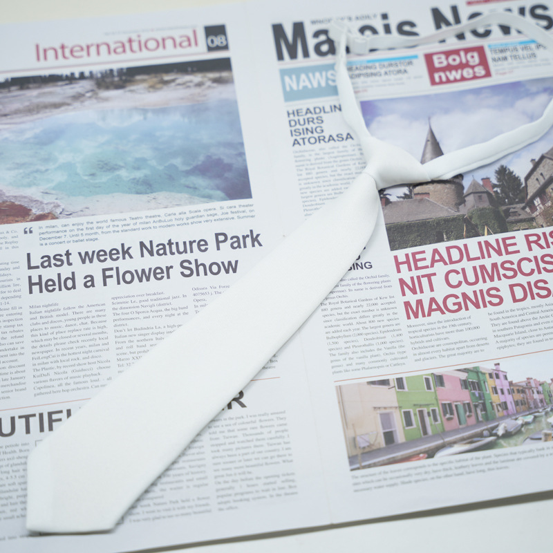 흰색 7*33CM 매듭 없음