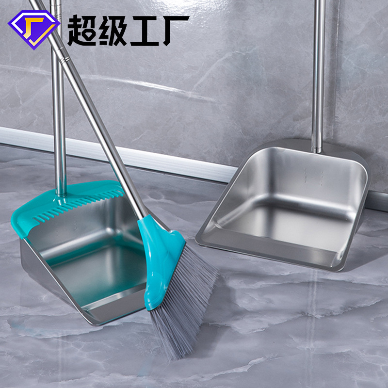 Stainless Steel Dustpan, Thickened Dustpan, Broom, Outdoor Garbage Shovel, Dustpan for Sweeping, Dust Bucket, Dustpan, Cleaning Supplies for Home Use Stainless Steel Dustpan, Thickened Dustpan, Broom, Outdoor Garbage Shovel, Dustpan for Sweeping, Dust Bucket, Dustpan, Cleaning Supplies for Home Use