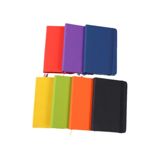 Strap notebook PU leather business notepad wholesale A5 student hand ledger portable small book custom logo