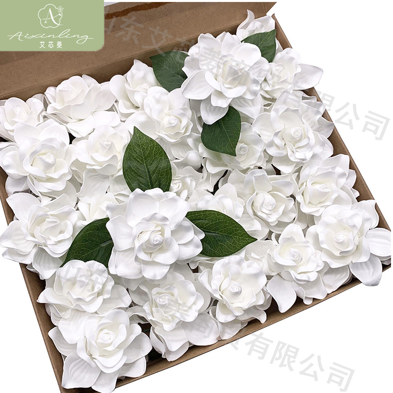 아마존 크로스 보더 박스 꽃 PE 거품 시뮬레이션 치자 나무 가정 장식 꽃 발렌타인 데이 결혼식 개최 꽃