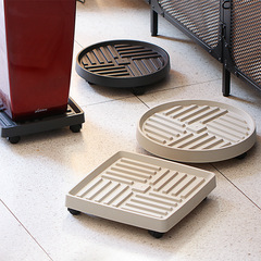 Square mobile flower pot tray with universal wheels, draining and breathable base, wheeled base, resin flower tray, water tray