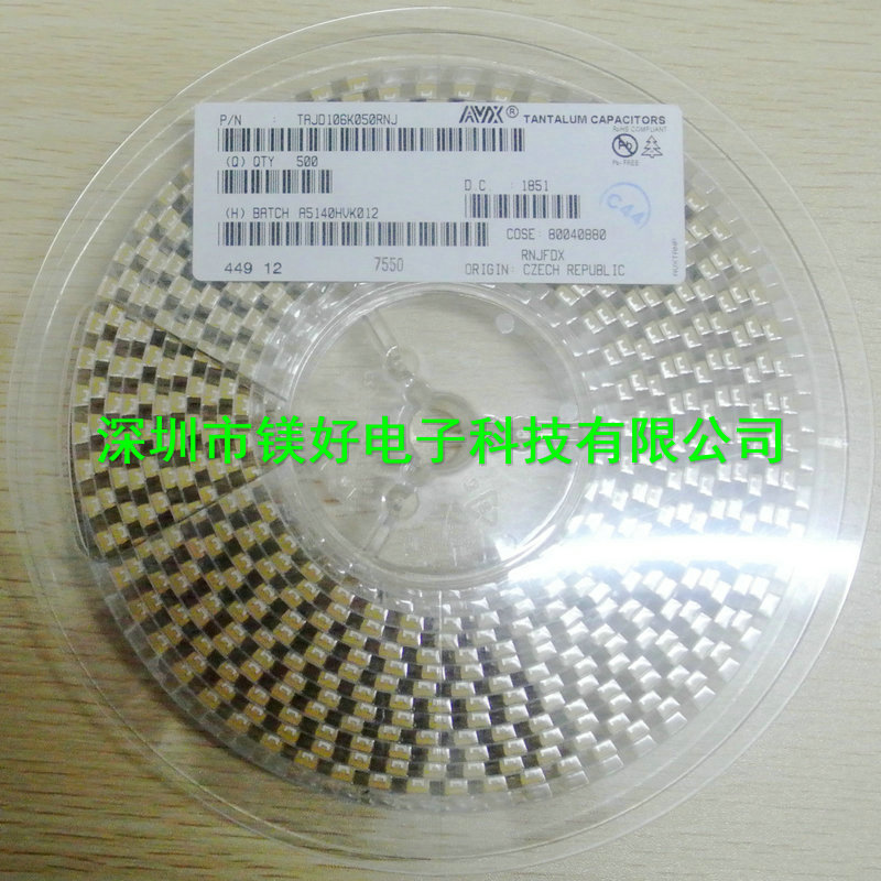 D型贴片钽电容,TAJD106K025RNJ ,TAJD106K035RNJ ,TAJD106K050RNJ