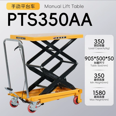 Avtomobil fırlanan platformaları – hydraulic lift platform cart, hand-pushed - 350kg-liters-158m-countertop-905500