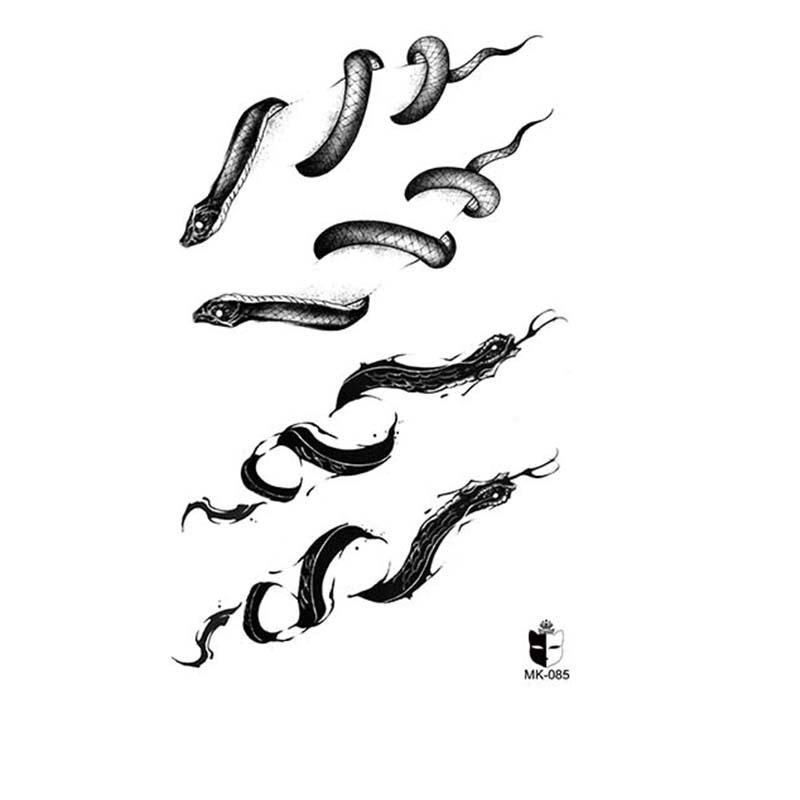 Animal blanco y negro desechable pegatinas de tatuaje belleza pegatinas de tatuaje moda estética patrón de personalidad dama pegatinas de tatuaje
