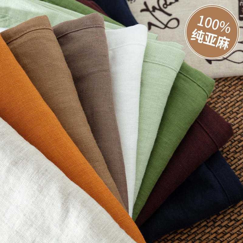 100% Pure Linen Wide-Leg Pants for Women Summer Thin 2025 New Classy Draped High-Waisted Straight Casual Linen Pants