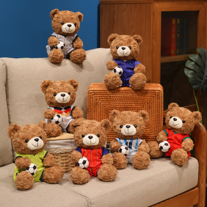 World Cup Football Bear Plush Toy Jersey Teddy Bear Doll Fan Merchandise Souvenir Manufacturer Wholesale World Cup Football Bear Plush Toy Jersey Teddy Bear Doll Fan Merchandise Souvenir Manufacturer Wholesale