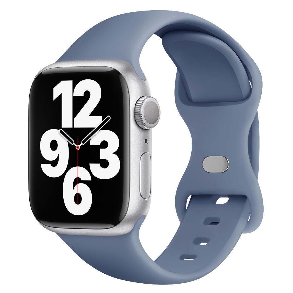 Aplicable AppleWatch Butterfly Buckle Silicone Deportivo correa de reloj Iwatch9876 generación / se inteligente