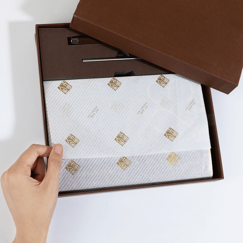 Logotipo personalizado copia papel pera impresión de papel de pera Impresión de vino tinto joyería flores ropa zapatos embalaje papel a prueba de humedad