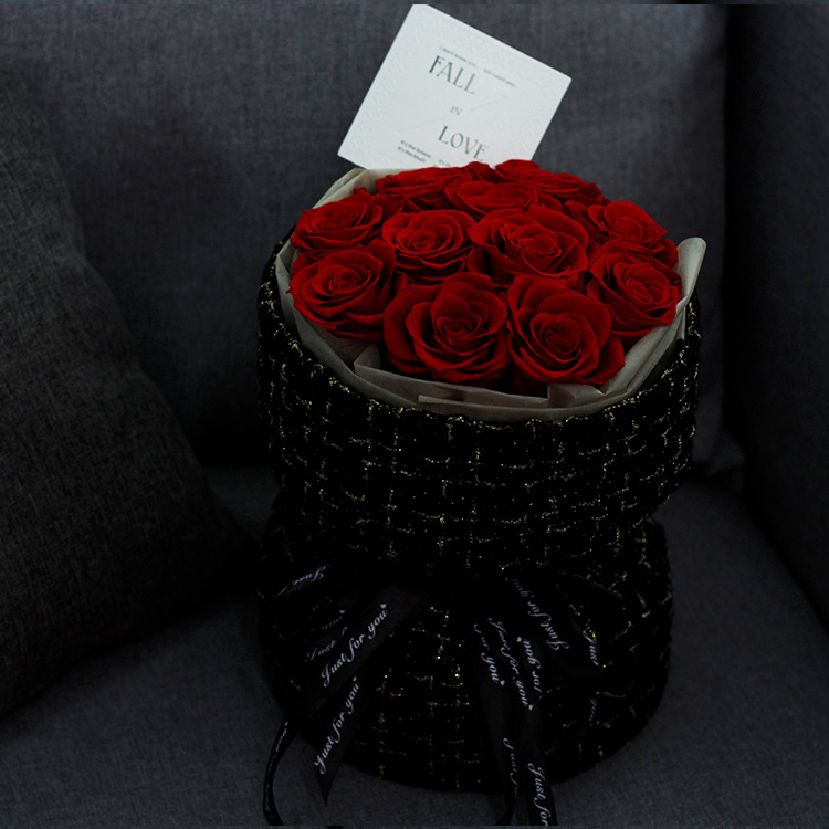 Ramo de Flores Preservadas de Alta Gama con Aroma, Estilo Fragancia, Producto Terminado, Rosas Reales, Regalo de Cumpleaños al por Mayor para Chicas, Día de San Valentín